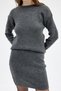 Anthracite Crew Neck Knitwear Sweater Skirt Set 2294 - 3
