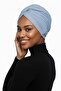 Cotton Band Lined Blue Ready-Made Turban Hijab Pool Cap Suitable for Medical Use - 5