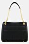 Women Quilted Large Shoulder Bag 24 H x 32 L x 11 W cm, Black - 3