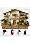 2D Flat, Multi-Purpose Wooden Key Holder, with Four Metal Hooks, Wall Decor, Home Decoration 31