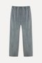 Men's Anthracite Loose Fit Tie-Waist Trousers - 6