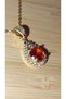 Damla Steel Necklace Red Stone Steel Necklace Gift Necklace New Year's Gift for Lover - 6