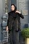 Black suede vest with fur detail - 4