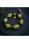 Green Quartz Agate Bracelet for Abundance, Luck and Evil Eye Protection - 3