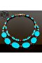 Turquoise Oud Tree Anxiety Relief, Chakra Balancing and Peace Necklace - 6