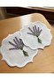 Decorative Cocktail Coffee Side Presentation Napkin Embroidered Napkin Tea Plate Plate Lavender Bunch 6 Pieces - 5