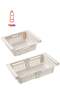 Refrigerator Food Storage Organizer Beige Pack of 2