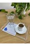 Luxury Embroidered Cocktail Coffee Serving Tray Napkin Mini Placemat Runner - Blue Heart (2 Pcs) - 4