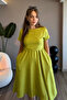 Team Look Green Midi Dress with Pockets - 3