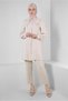 STONE DETAILED WAIST RUBBERED DOUBLE PANT SUIT 43910 - 2