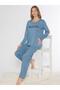 Long Sleeve Pajama Set Viscose 790-87 - 4