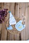 100% Cotton Baby Boy Hospital Release 5-Piece Set - Blue & Embroidered Newborn Set - Gift - 6