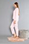 Long Sleeve Plaid Pajama Set - Summer Floral Pattern Soft Milan Fabric - 59-02 (M, L, Xl, X - 4