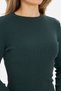 Women's Half-Neck Bodycon Long Sleeve Knitted Camisole Dress - Petrol - 8