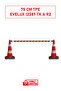 12389 Tk a R2 75 cm Tpe Traffic Cone |   Reflective and Flexible Traffic Safety Product - 3
