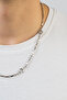 55 cm Silver Men's Necklace with Italian Rudder Figure - 4
