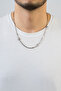 55 cm Silver Men's Necklace with Italian Rudder Figure - 6