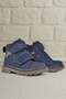 حذاء شتوي للأطفال من الجلد الطبيعي باللون الأزرق الداكن