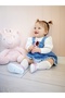 Tasseled Denim Pinafore Dress %100 Cotton Stretch Fabric Rib Knit Balloon Blouse Luxury Jean Girls' Baby Set - 5