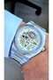 Rym-311656 Automatic Men's Watch - Steel Case and Cord - 2 Years Warranty