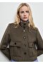 Wool Blend Jacket with Pockets