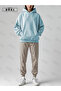 Unisex Light Blue Oversize Hooded Sweatshirt Hoodie - 3