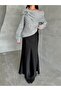 Khaki Collar Accessory Off-Shoulder Sweater - 8