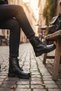 Women's Winter Cold-Resistant Non-Slip Sole Stitched Black Daily Boots - 2