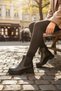 Women's Winter Cold-Resistant Non-Slip Sole Stitched Black Daily Boots