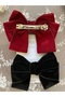 Velvet Ribbon Buckle Set (Burgundy-Black) and (Red-Black) - 3