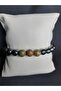 Stylish Bracelet Unisex Designed with Hematite and Unakite Stones