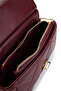 Women's Faux Leather Burgundy Shoulder Bag - 5