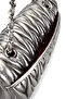 Women's Faux Leather Metallic Shoulder Bag - 4