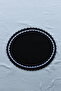 American Service 6-Piece Linen Black and White Embroidered Oval Supla Luxury Dining Table Set - 5