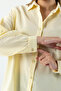 Women's Long Sleeve Cotton Oversize Striped Shirt Yellow - 26Y 2021 - 3