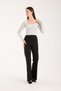 Women's Square Neck Knitwear Gray Blouse - 7
