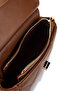Women's Faux Leather Camel Shoulder Bag - 5