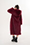 Full Length Hooded Feather Coat - 5