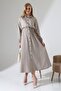 Buttoned Waist Elastic Bag Pocket Dress - 2
