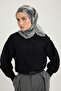 Mirror of Roots - Gray - Efilia Patterned Scarf - 90X90 cm