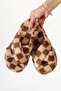 Women's Mink Crocodile Patterned Cross Plush House Slippers - 2