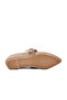 Beige Leather Belted Lightweight Flexible Women's Ballerinas 209166 Z - 5