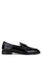 Women's Genuine Leather Black Patent Leather Loafers