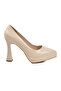 Beige Thin Long Women's Heeled Shoes 448206 Z - 2