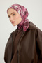 Cosmic Paisley - Burgundy - Efilia Patterned Scarf - 90X90 cm - 2