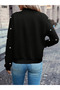 New Season Women's Long Sleeve Short Jacket Modal Fabric Front Zipper and Pearls - 3