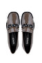 Women's Genuine Leather Mink Patent Leather Loafers - 5