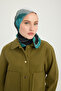 Lalesi of Colors - Green - Efilia Patterned Scarf - 90X90 cm