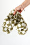 Women's Green Crocodile Patterned Cross Plush House Slippers - 2