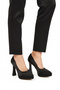 Black Satin Thin Long Women's Heeled Shoes 448206 Z - 3